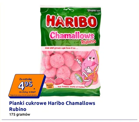 Pianki cukrowe Haribo Chamallows Rubino promocja w Action