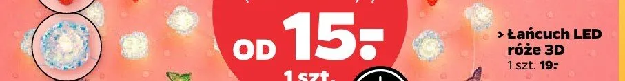Łańcuch LED róże 3D promocja w Netto