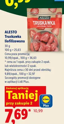 Truskawka liofilizowana Alesto promocja w Lidl