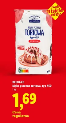 Mąka pszenna tortowa typ 450 Belbake promocja w Lidl