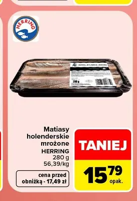 Matiasy holenderskie mrożone Herring promocja w Carrefour