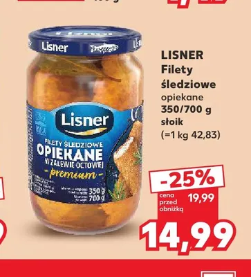 Filety śledziowe opiekane Lisner promocja w Kaufland