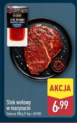 Stek wołowy w marynacie Łuków promocja w Aldi