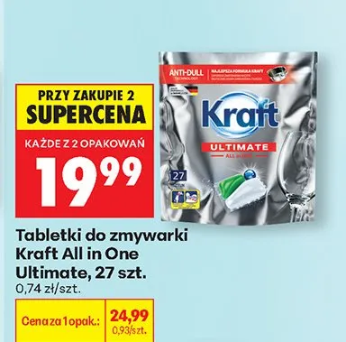 Kapsułki do zmywarek Kraft ultimate promocja w Biedronka