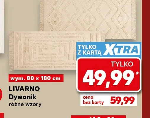 Dywanik Livarno 80x180 cm promocja w Kaufland