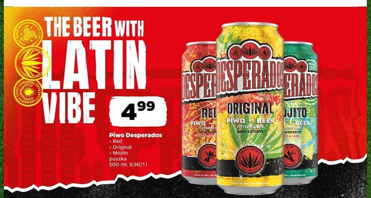 Piwo Desperados Original 500 ml promocja w Netto