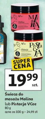 Świeca do masażu Malina lub Pistacja V'Cee promocja w Auchan