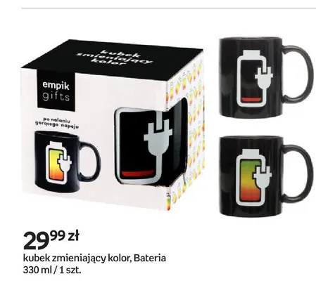 Kubek zmieniający kolor, Bateria promocja w Empik