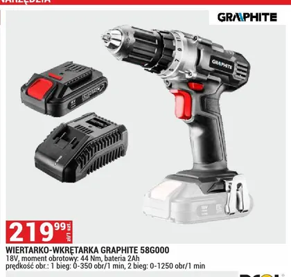 Wiertarko-wkrętarka Graphite 58G000 promocja w Merkury Market
