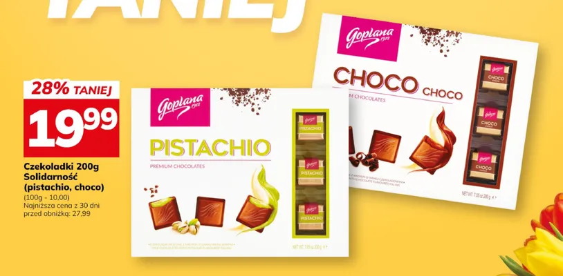 Czekoladki Solidarność (pistachio, choco) promocja w Hitpol