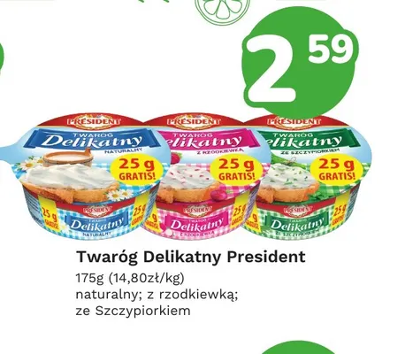 Twaróg Delikatny President z rzodkiewką promocja w Limonka