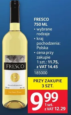 Wino FRESCO 750 ML promocja w Selgros