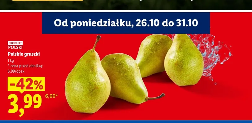 Gruszki polskie promocja w Lidl