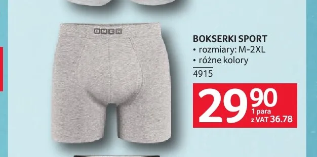 Bokserki męskie Sport promocja w Selgros