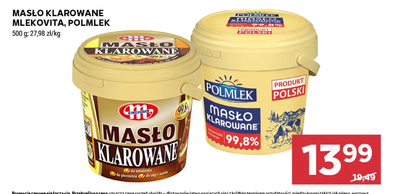 Masło klarowane Mlekovita promocja w Stokrotka
