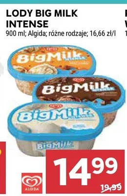 Lody Big Milk Intense Algida promocja w Stokrotka