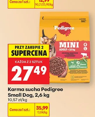 Karma sucha Pedigree Small Dog promocja w Biedronka
