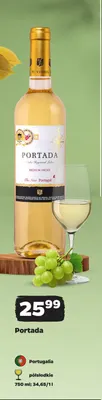 Wino białe półsłodkie Portada promocja w Netto