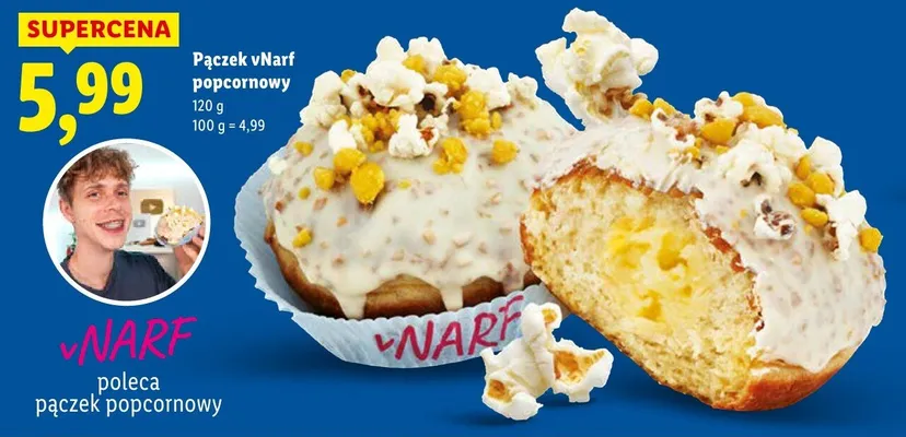 Pączek vNarf popcornowy promocja w Lidl