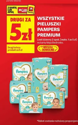 Pieluszki Pampers Premium Care 4 promocja w Biedronka