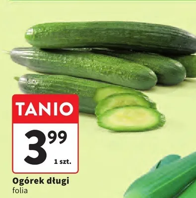 Ogórek długi folia promocja w Intermarche