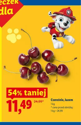 Czereśnie luzem promocja w Lidl