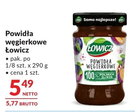 Powidła węgierkowe Łowicz promocja w Makro