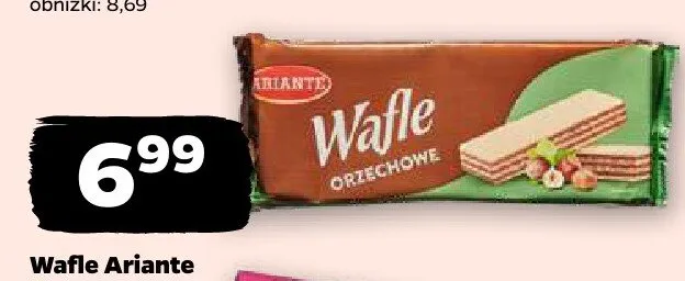Wafle różne rodzaje Ariante promocja w Netto