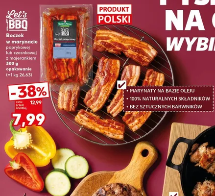 Boczek w marynacie czosnkowej z majerankiem Let's BBQ promocja w Kaufland