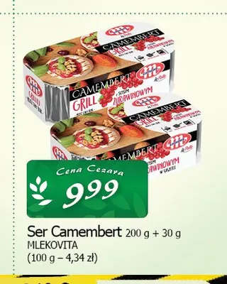 Ser Camembert Mlekovita promocja w CEZAR Delikatesy