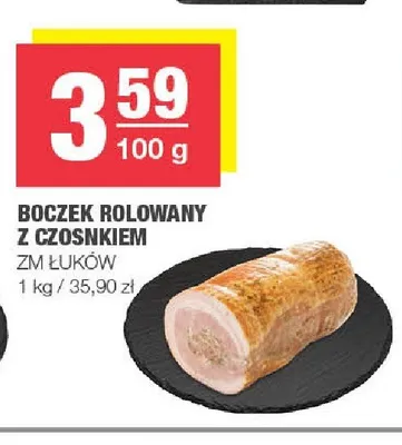 Boczek rolowany z czosnkiem ZM Łuków promocja w SPAR