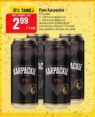 Piwo Karpackie 9% promocja w POLOmarket