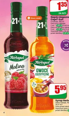 Syrop Herbapol Owoce Egzotyczne promocja w Dino