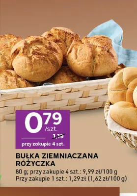 Bułka ziemniaczana różyczka promocja w Stokrotka