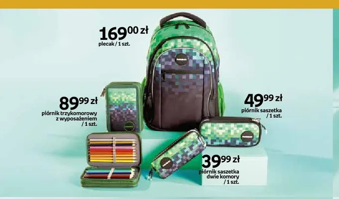 Piórnik saszetka dwukomorowy BackUP promocja w Empik