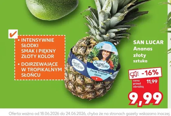 Ananas złoty San Lucar promocja w Kaufland