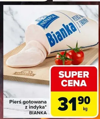 Pierś gotowana z indyka Bianka Indykpol promocja w Carrefour Express