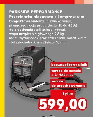 Przecinarka plazmowa z kompresorem Parkside Performance promocja w Kaufland
