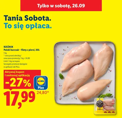 Filety z piersi kurczaka Rzeźnik XXL promocja w Lidl