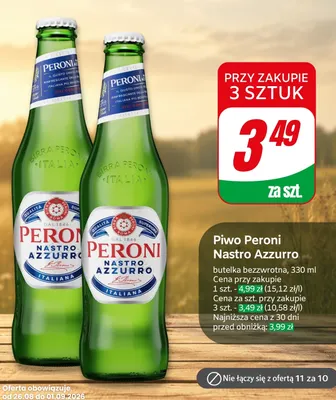 Piwo Peroni Nastro Azzurro promocja w Dino