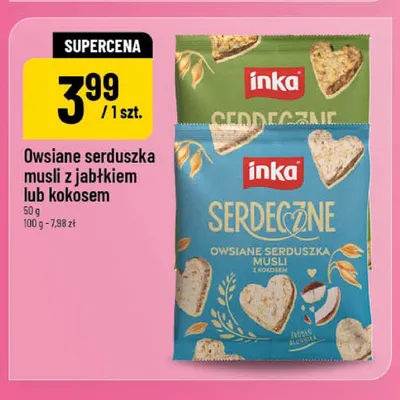 Owsiane serduszka musli z jabłkiem Inka promocja w POLOmarket