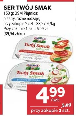 Ser twój smak plastry, różne rodzaje promocja w Stokrotka