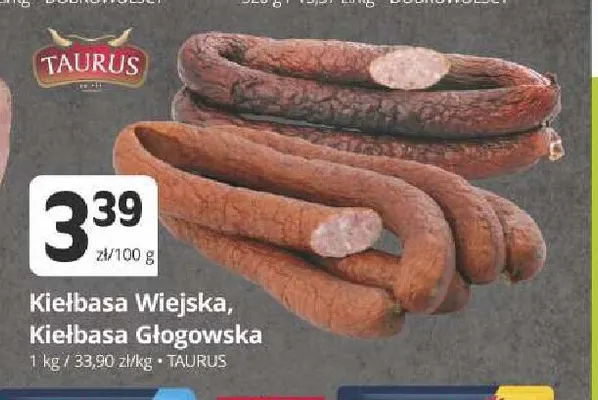 Kiełbasa głogowska Taurus promocja w Marketvita