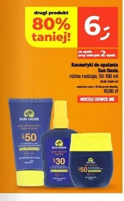 Balsam do opalania Sun Oasis SPF 50 promocja w Dealz
