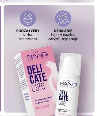 Krem do twarzy naprawczy regenerujący Bandi Professional Delicate Care promocja w Hebe