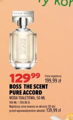 Woda toaletowa Boss The Scent Pure Accord promocja w Drogerie Natura
