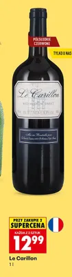 Wino Le Carillon półsłodkie czerwone promocja w Biedronka