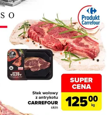 Stek wołowy z antrykotu skin Carrefour promocja w Carrefour