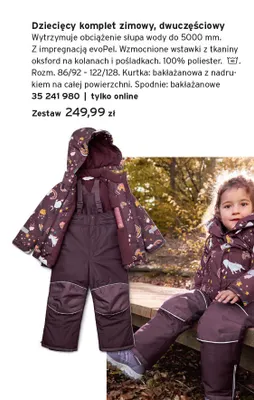 Dziecięcy komplet zimowy dwuczęściowy promocja w Tchibo