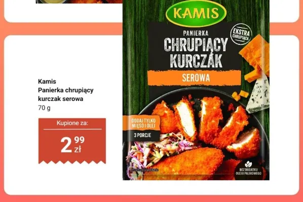 Panierka chrupiący kurczak serowa Kamis promocja w Dino